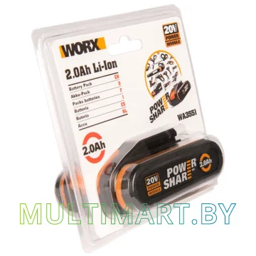 Аккумулятор Worx WA3551 (20В/2 Ah) картинка 4